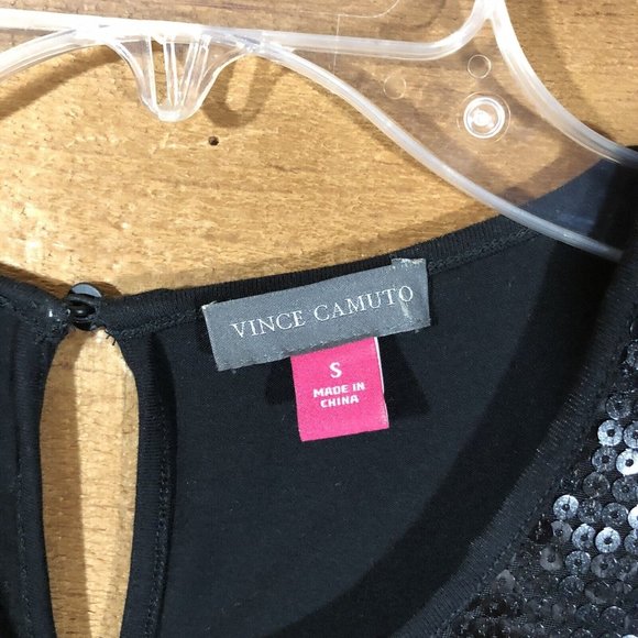 Vince Camuto Sleeveless Sequenced Tank Top Shirt Womens Size Small Open Back - Picture 5 of 10